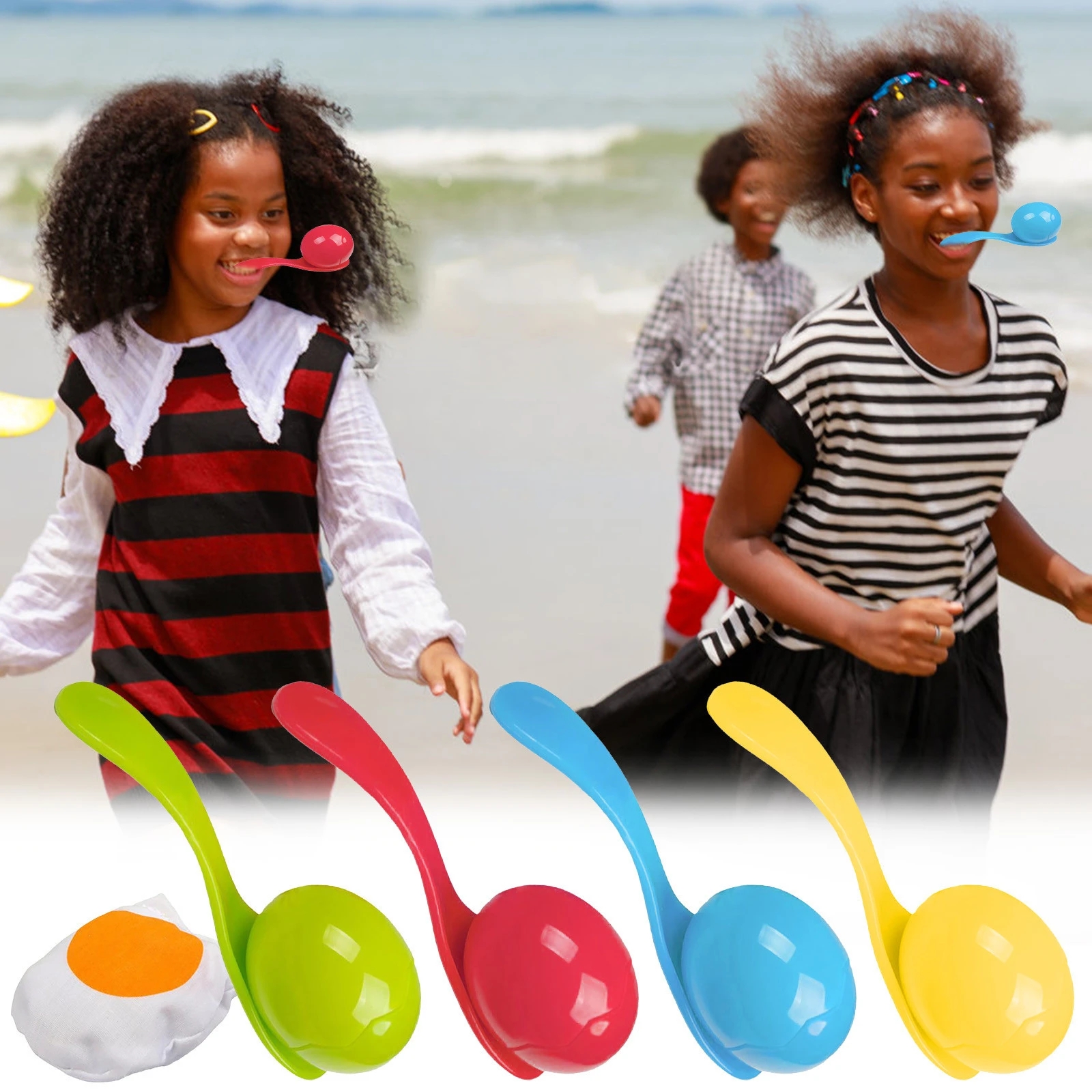 Party Games Juego - Set Egg And Spoon Game For