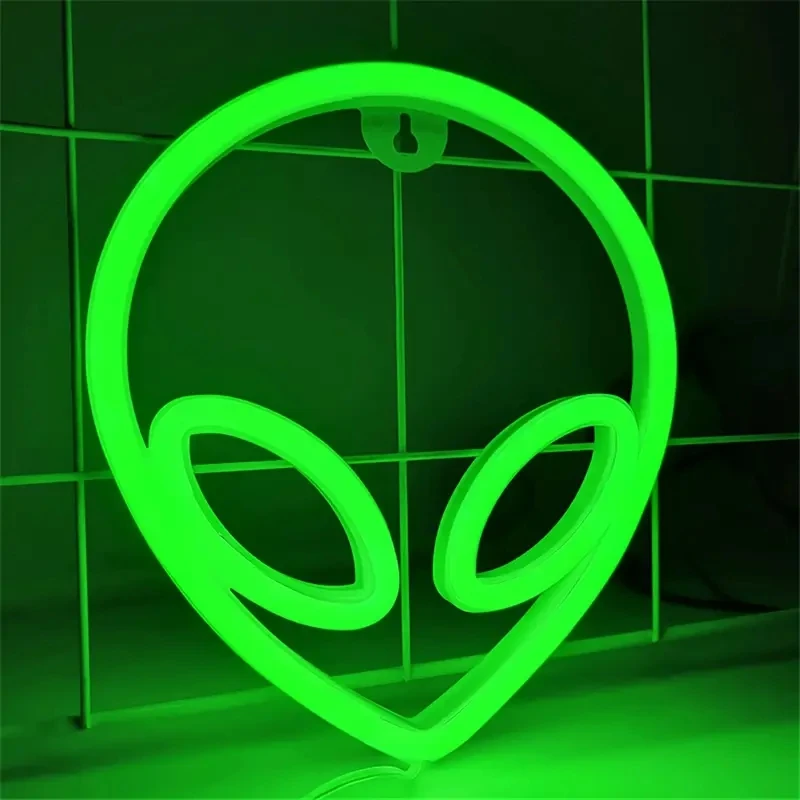 Green Alien Neon Signs for Wal - Party Games Switch reseña y precio