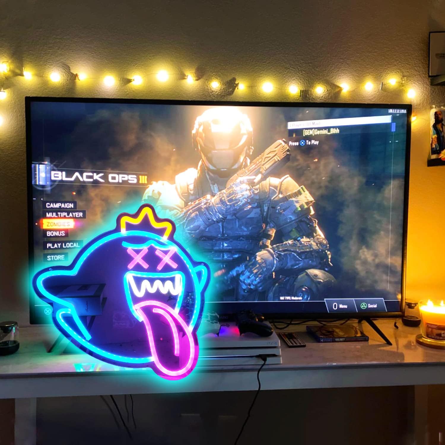 King Boo Neon Sign Ghost Led N - Party Games Switch reseña y precio