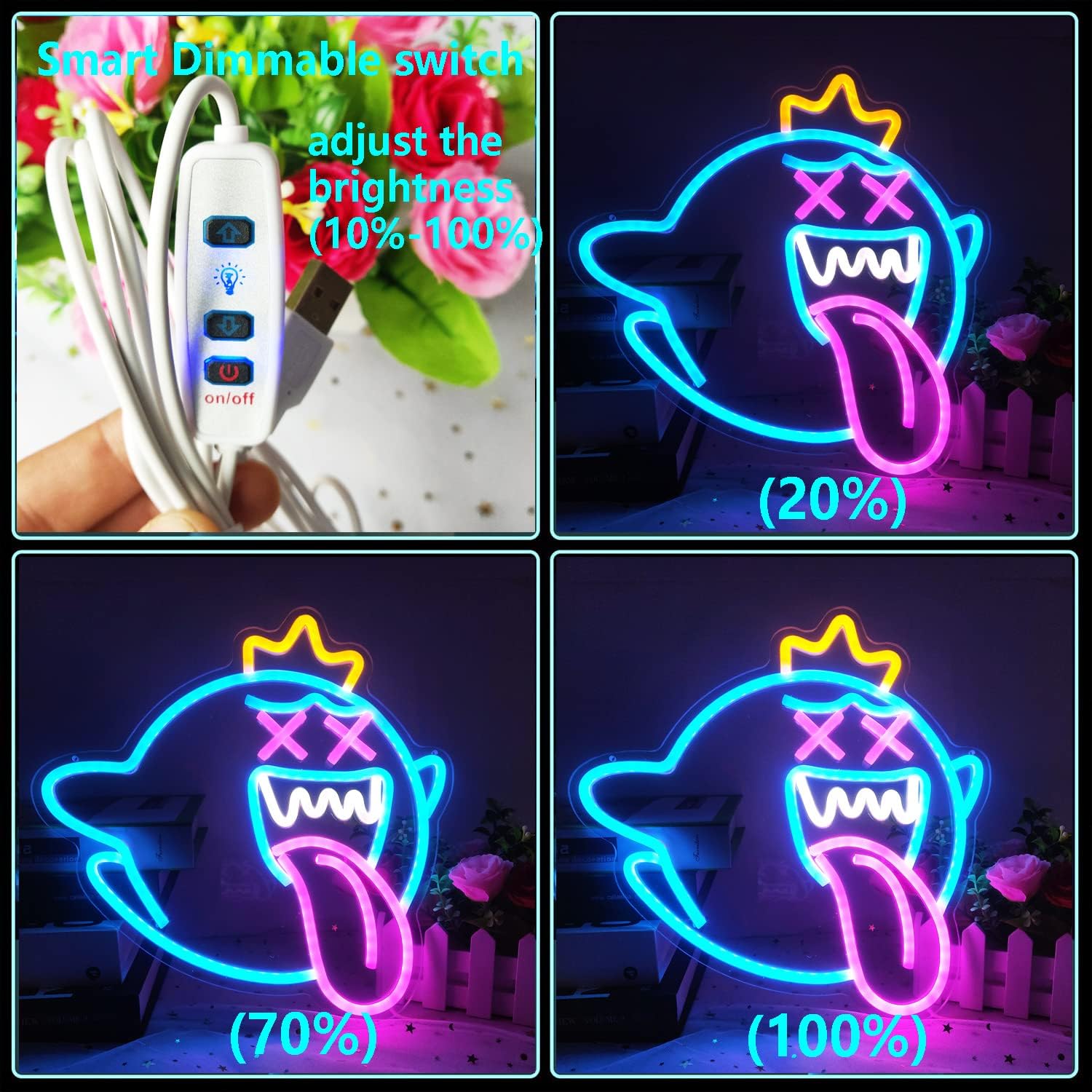 King Boo Neon Sign Ghost Led N - Party Games Switch reseña y precio