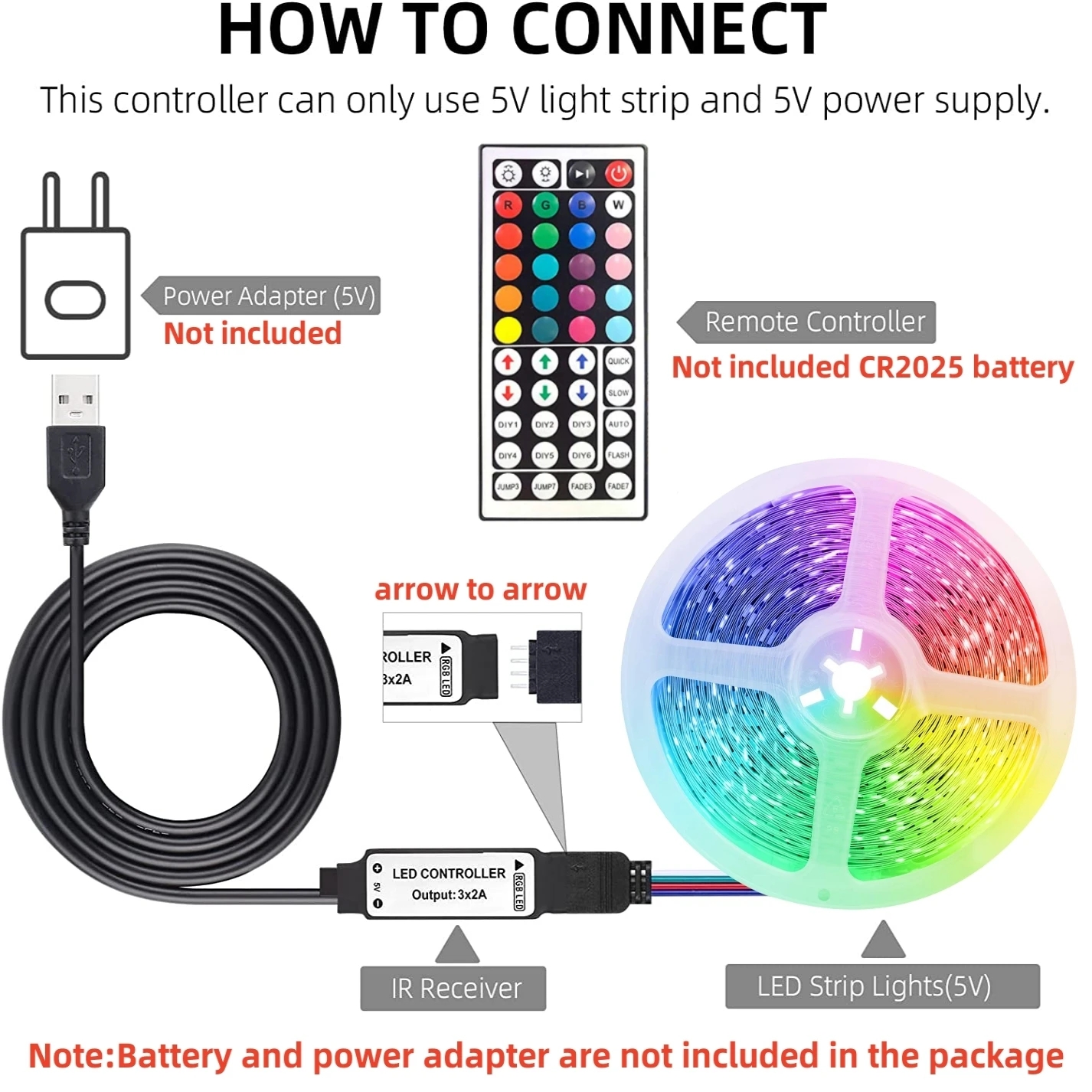 USB LED Strip Lights with 44 K - Party Games Switch reseña y precio