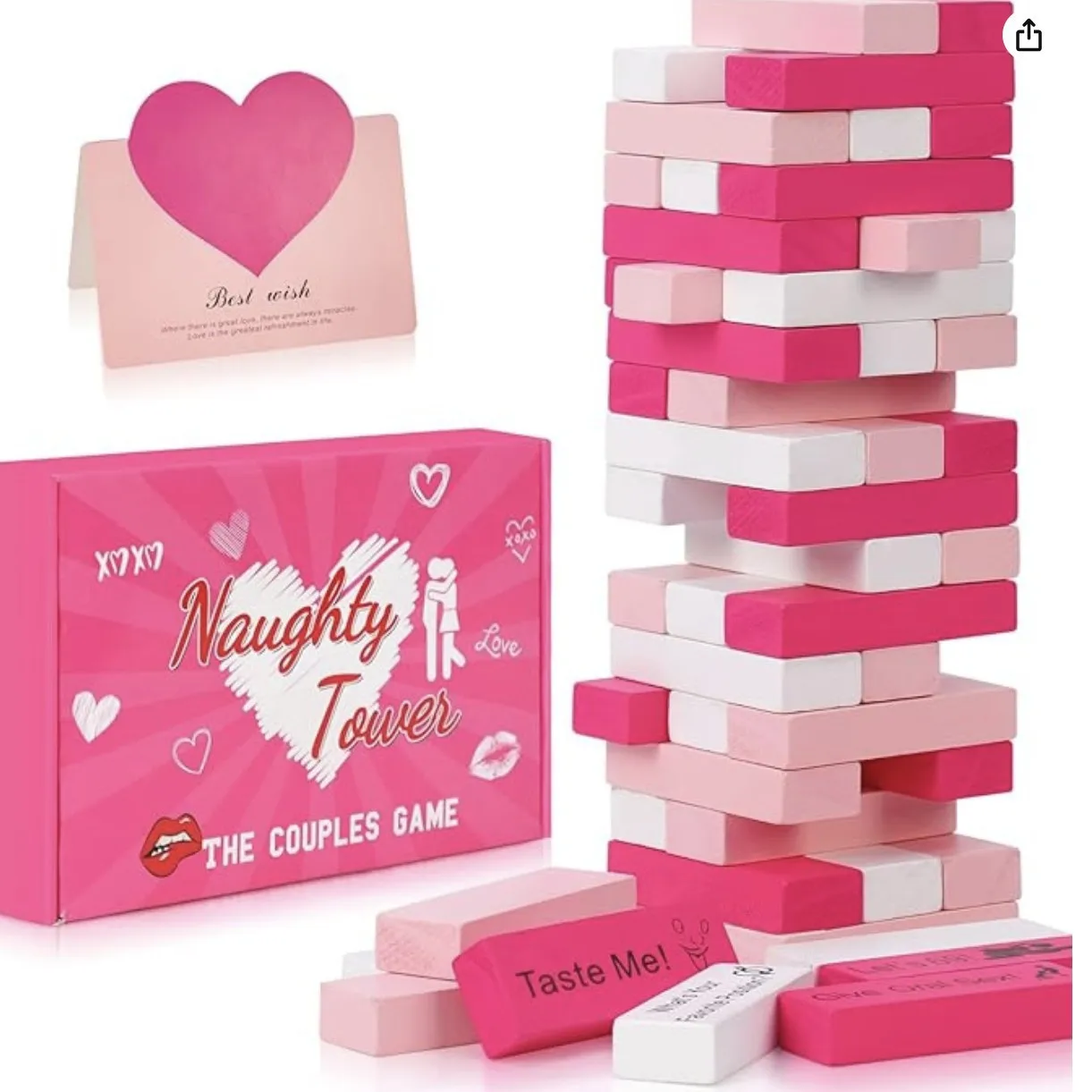 48PCS Block Tower Game Couple  - Party Games Couple reseña y precio