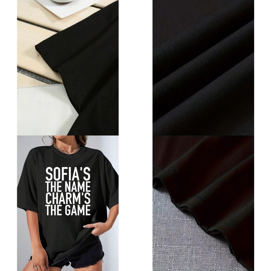 【New style】Women'S Name T-Shir - Party Games Quotes Short reseña y precio