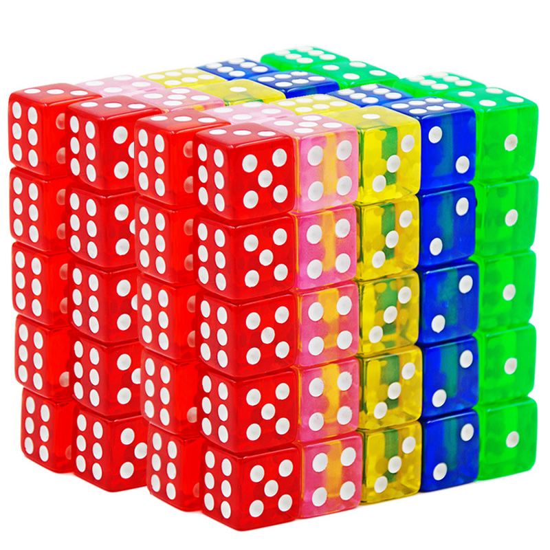 10PCS Transparent Colored Dice - Party Games Juego reseña y precio