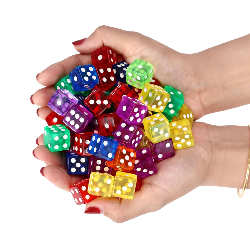 10PCS Transparent Colored Dice - Party Games Juego reseña y precio