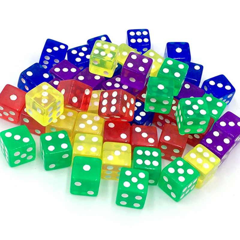 10PCS Transparent Colored Dice - Party Games Juego reseña y precio