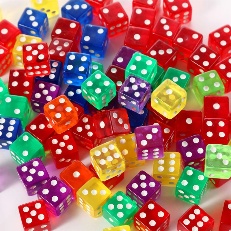 10PCS Transparent Colored Dice - Party Games Juego reseña y precio