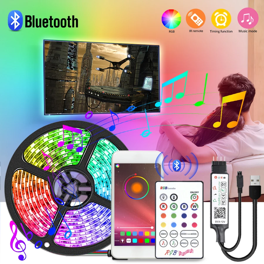 5M Bluetooth 5V USB LED Strip  - Party Games Switch reseña y precio