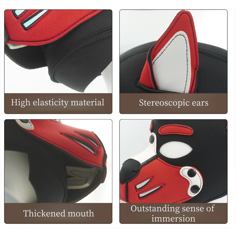 Erotic Colorful Dog Hood Mask  - Party Games Couple reseña y precio
