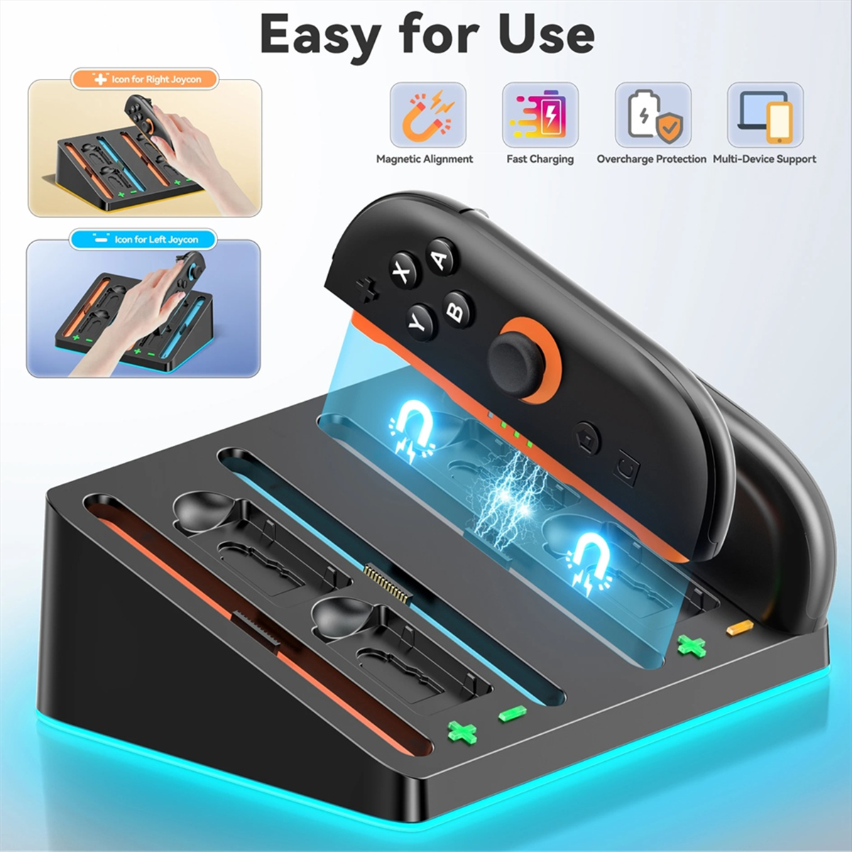 New 3C-Charging Dock for Switc - Party Games Switch reseña y precio