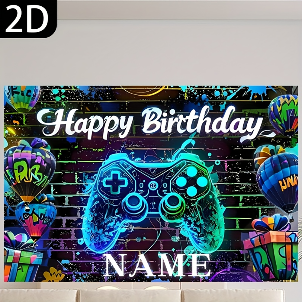 1pc  Personalized Neon Gamer H - Party Games Name reseña y precio