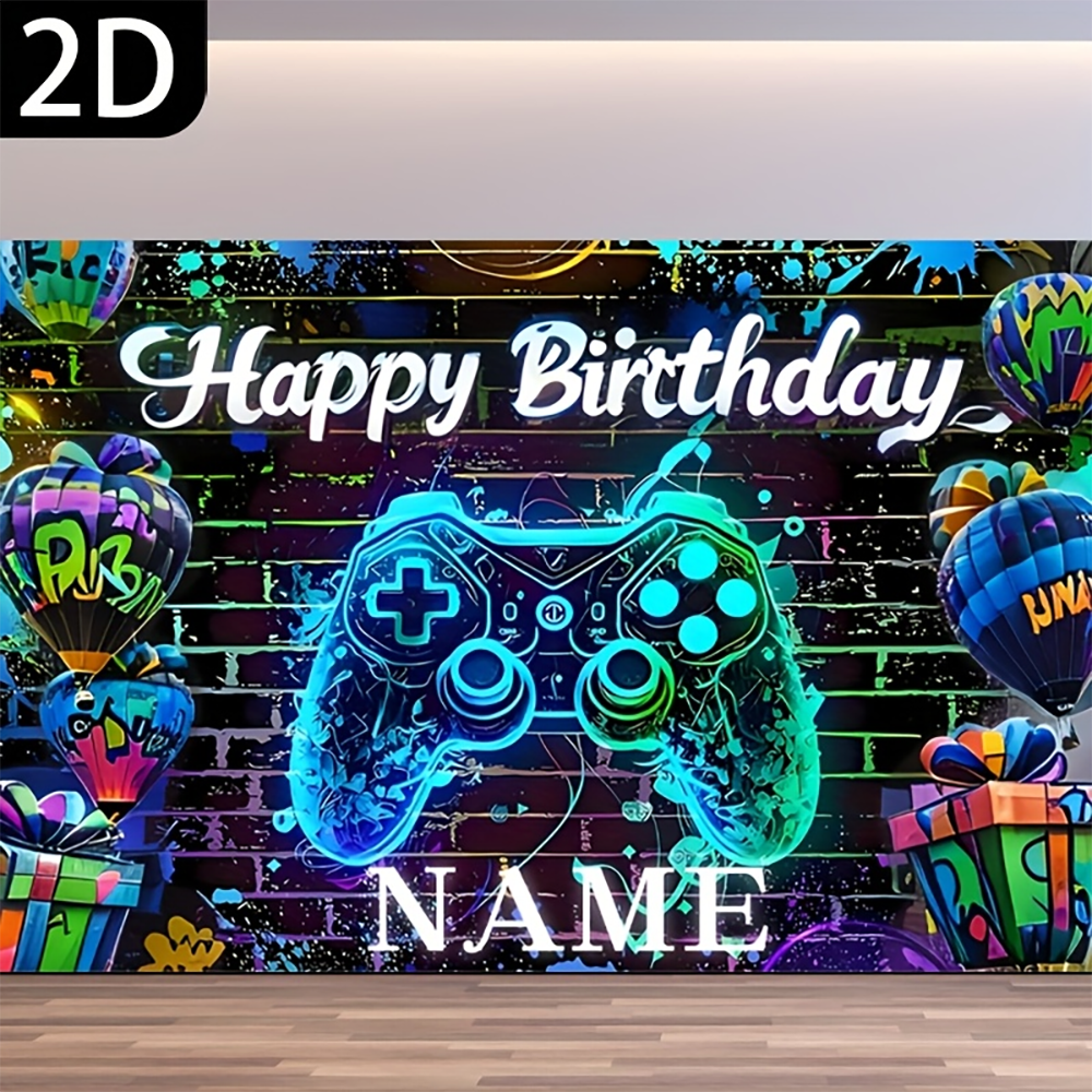1pc  Personalized Neon Gamer H - Party Games Name reseña y precio