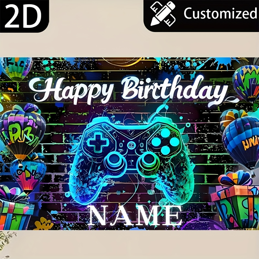 1pc  Personalized Neon Gamer H - Party Games Name reseña y precio